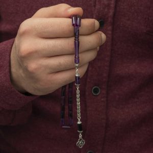 Alternative view of ​Gümüş Ay Yıldız Püskül Ateş Kehribar Kesme Tesbih