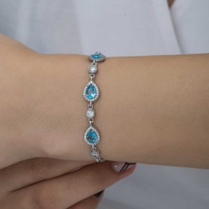 Alternative view of Gümüş Damla Su Yolu Kadın Bileklik