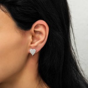 Alternative view of Gümüş Kalp Küpe