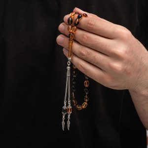 Alternative view of Gümüş Püskül Sıkma Kehribar Tesbih