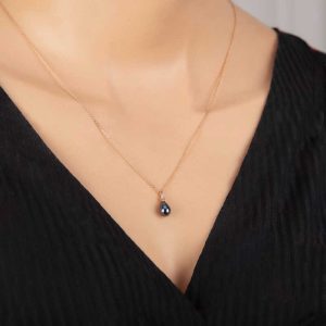 Alternative view of Gümüş Rose Damla İnci Kadın Kolye