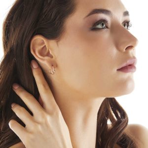 Alternative view of Gümüş Rose Düğüm Kadın Küpe