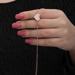 Alternative view of Gümüş Rose Kalp Kadın Bileklik