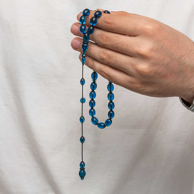 Sıkma Kehribar Tesbih - Görsel 4