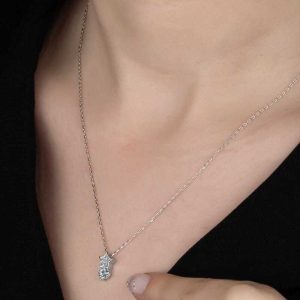 Alternative view of Swarovski Taşlı Gümüş Yıldız Tektaş Bayan Kolye