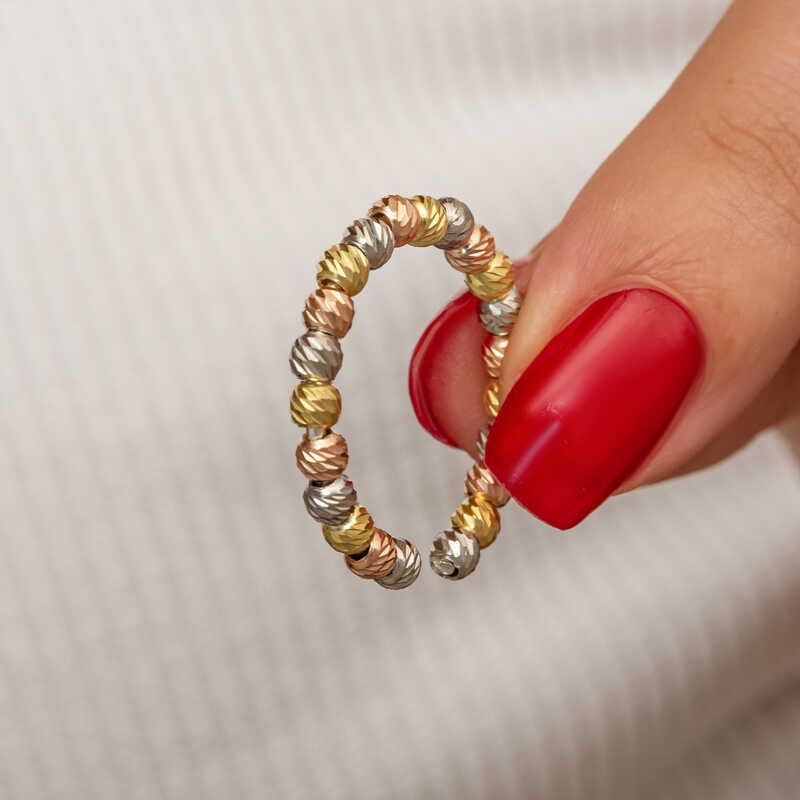 Gümüş Sıralı Dorika Kadın Yüzük - Görsel 7