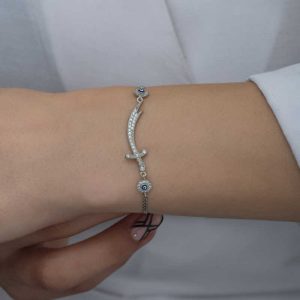 Alternative view of Gümüş Nazarlı Zülfikar Kılıcı Kadın Bileklik